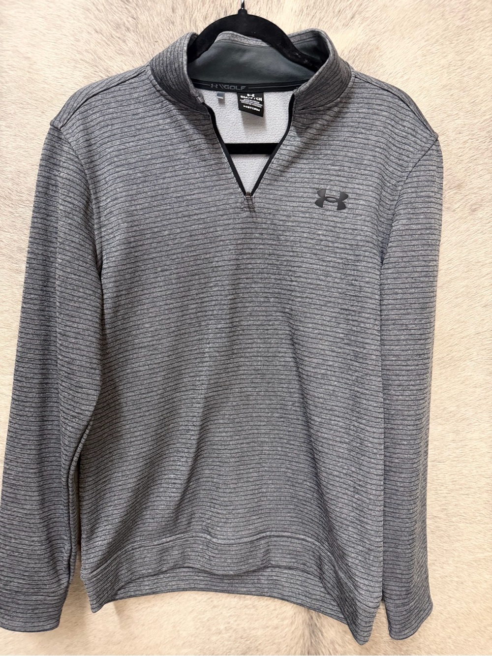 Under Armour storm Gold Charcoal Heather Quarter-Zip Pullover